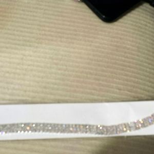 Rhinestone Bracelet.  Silver clasp